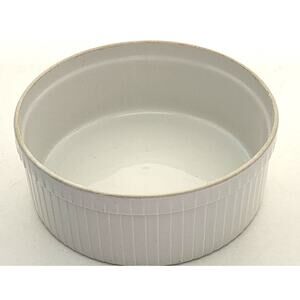 BAKING/SOUFFLE CASSEROLE-PILLIVUYT-France-White-8" Diameter-Large